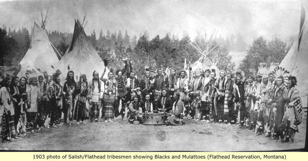 1903 photo of the Salish or Flathead Tribes of Montana, North America. FOR EDUCATIONAL USE ONLY!