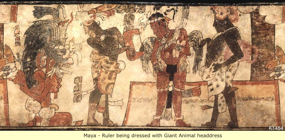 Maya temple art depicted by their ancient artisans as a diverse "race" of tribal aboriginal King Priests of ancient Mexico. FOR EDUCATIONAL USE ONLY. 
